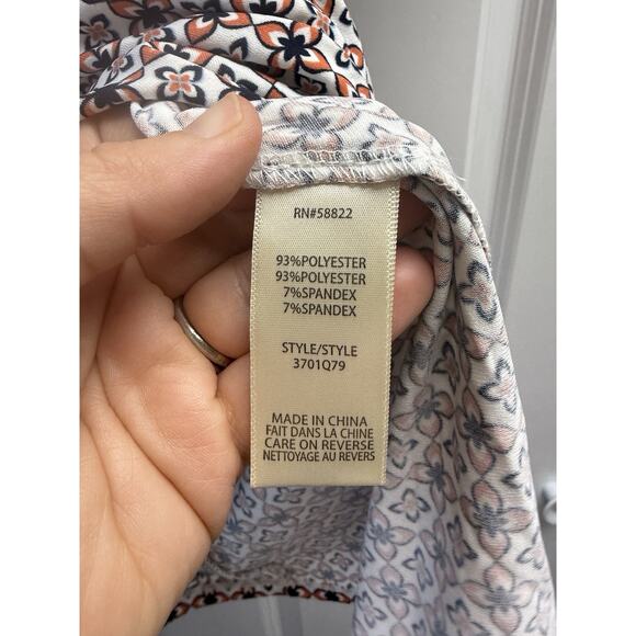 Max Studio Top Womens X-Small White Blouse Shirt Ruched Wrap Knit Career New - Picture 12 of 13